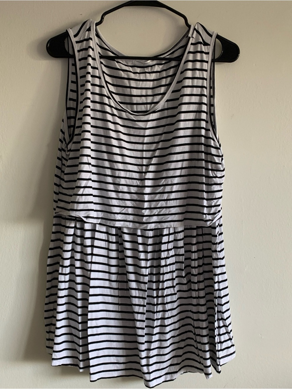 Simple Black and White Striped Tank Top